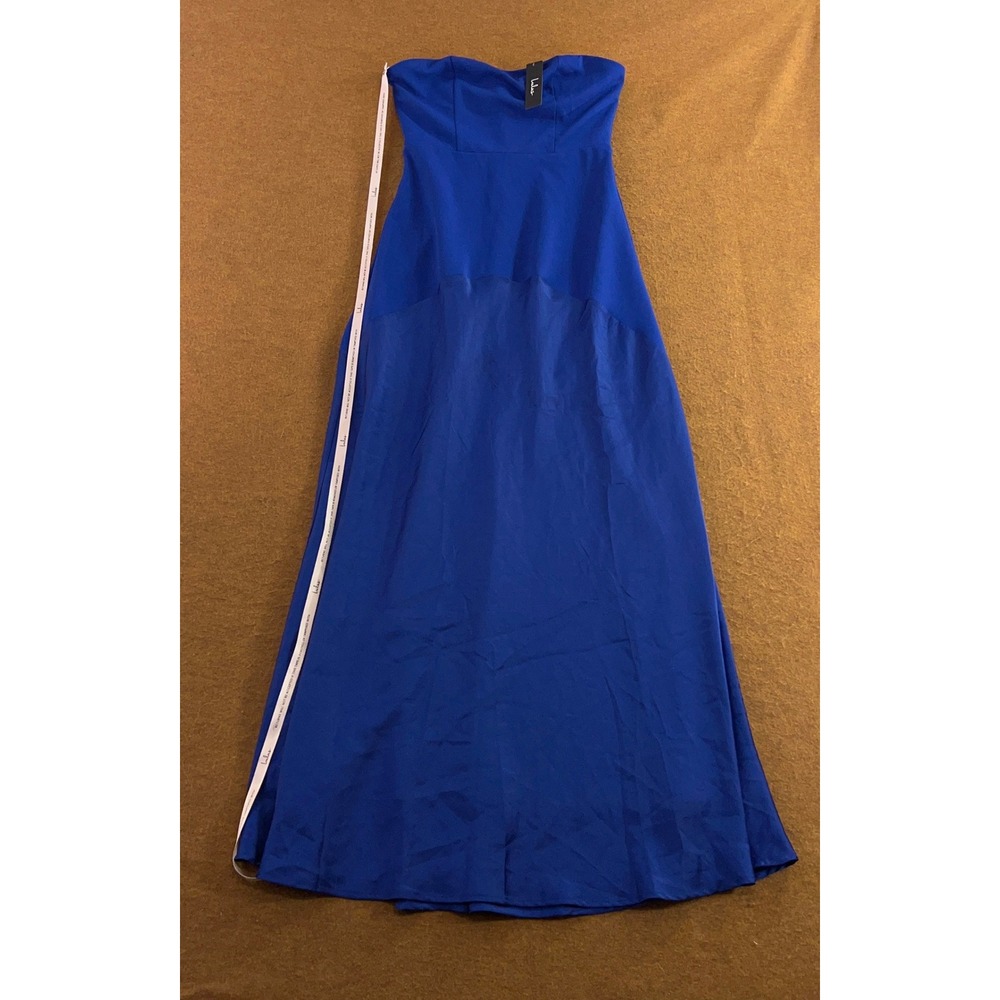 Lulus Womens Medium Blue Strapless Formal Maxi Dress NWT